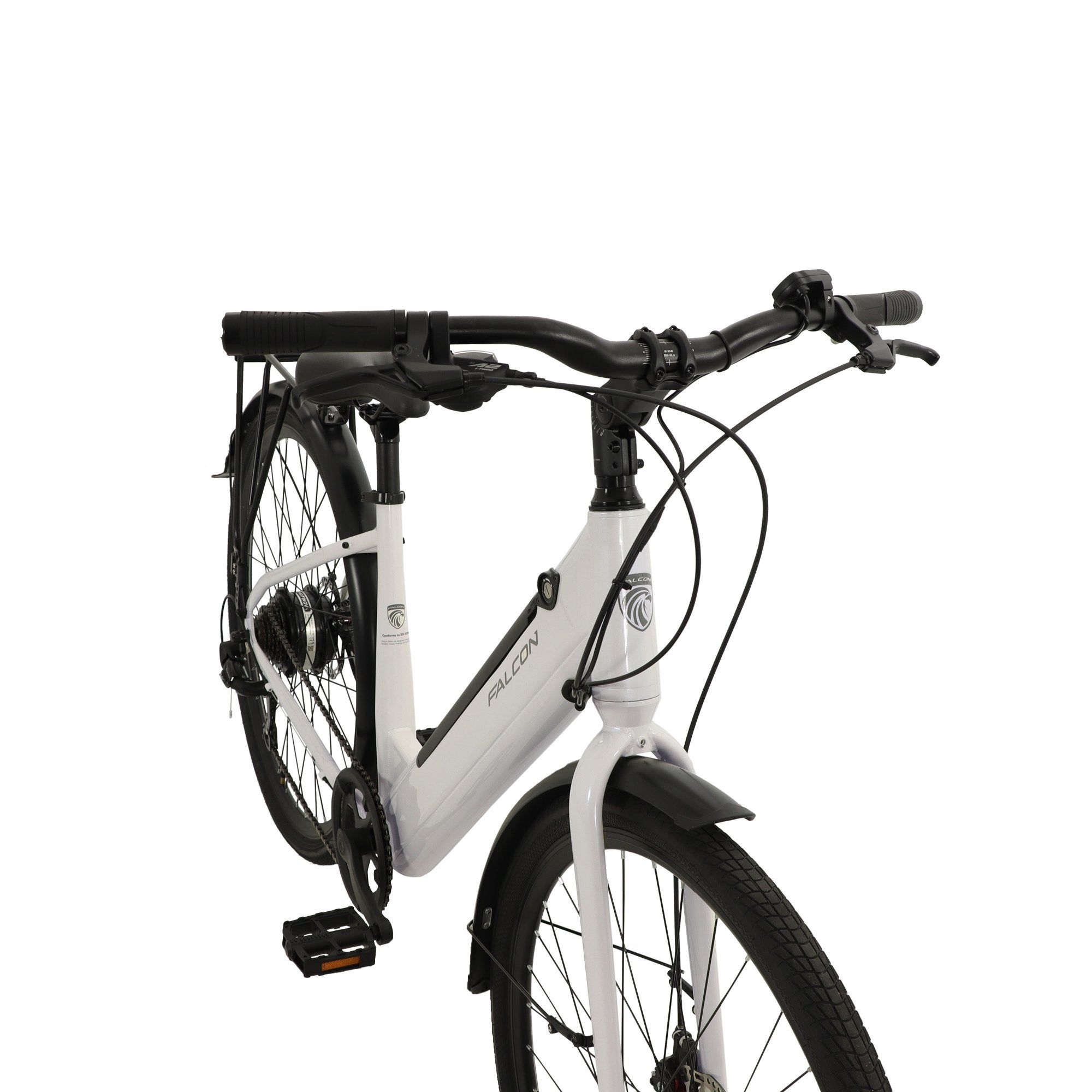 Falcon Liberty Low Step Electric Hybrid Bike White