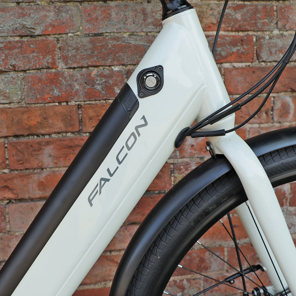 Falcon Liberty Low Step Electric Hybrid Bike White