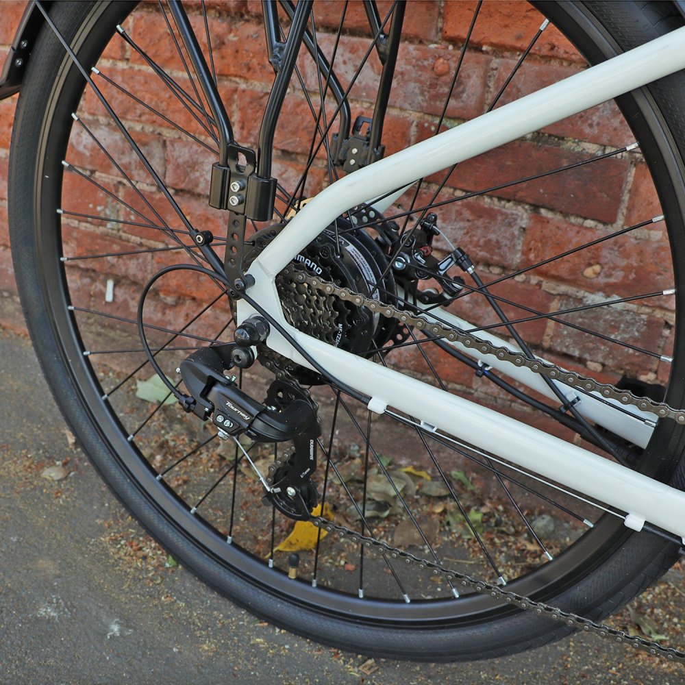 Falcon Liberty Low Step Electric Hybrid Bike White