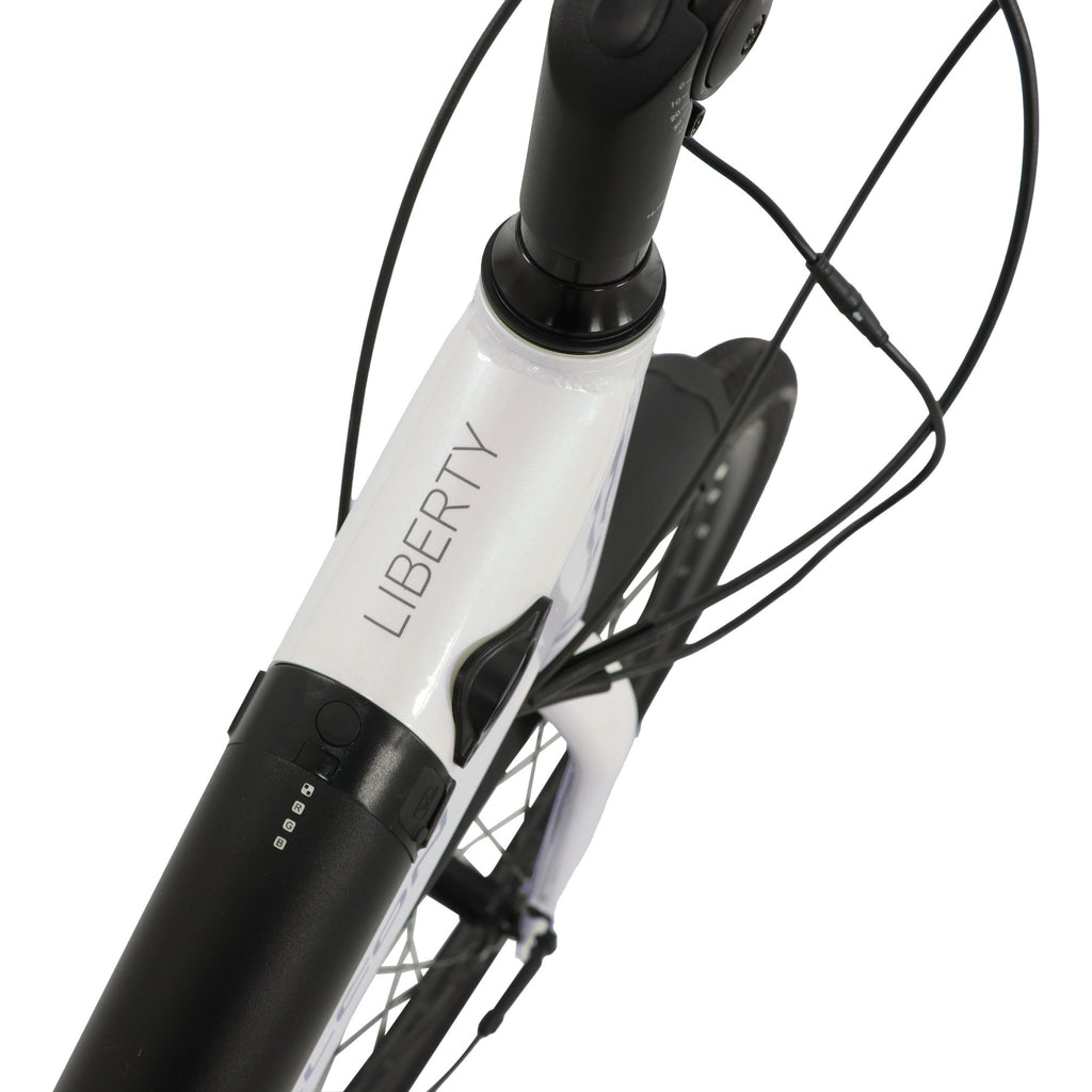 Falcon Liberty Low Step Electric Hybrid Bike White